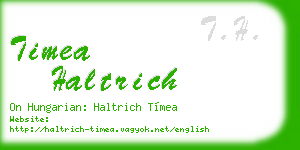 timea haltrich business card